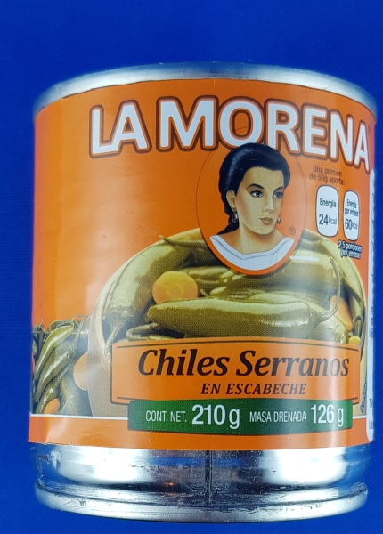 La Morena Chiles Serranos en Escabeche / LA MORENA Ganze Serrano-Chilis 210gr